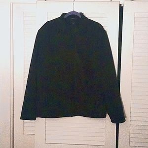 Men's Black Liz claiborne suede look Jacket with black fur inside very comfortab